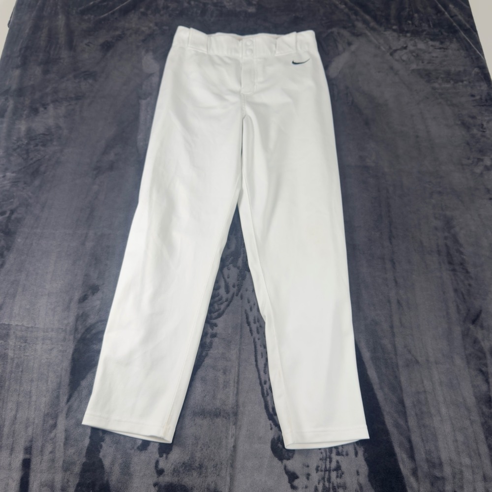 Nike Baseball Pants Youth XL White Swoosh Logo Athletic Sports 3944
